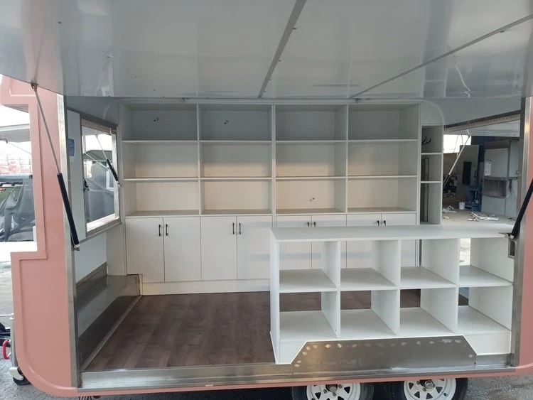 mobile boutique trailer interior